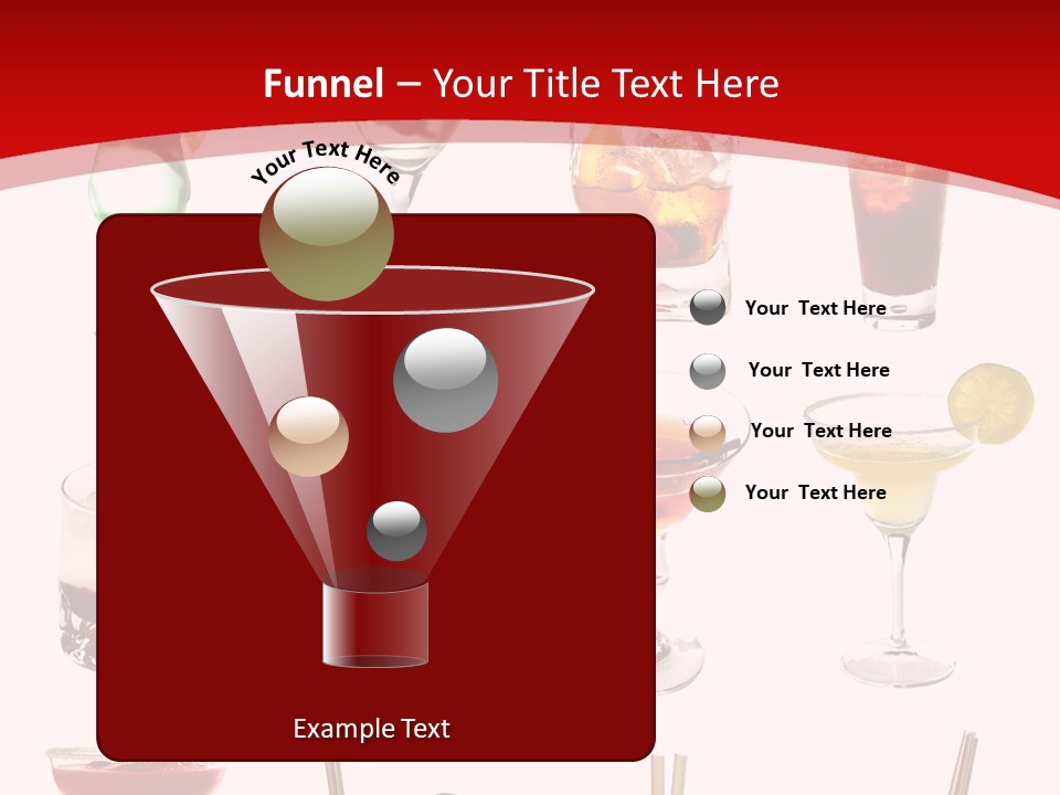 Isolated White Long Island Ice Tea PowerPoint Template