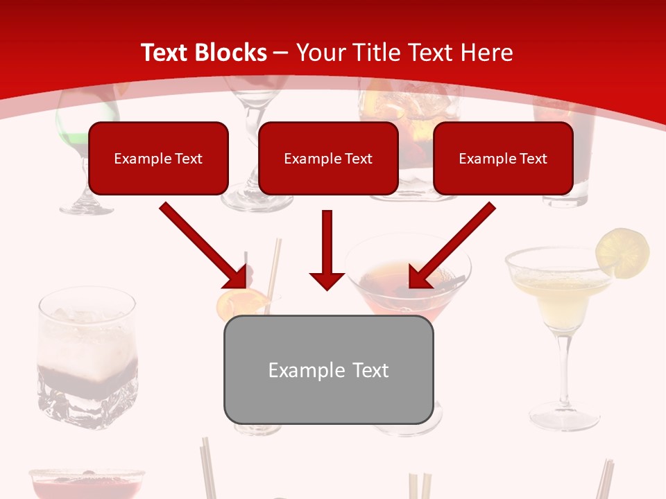 Isolated White Long Island Ice Tea PowerPoint Template