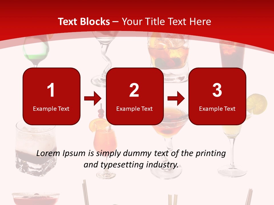 Isolated White Long Island Ice Tea PowerPoint Template