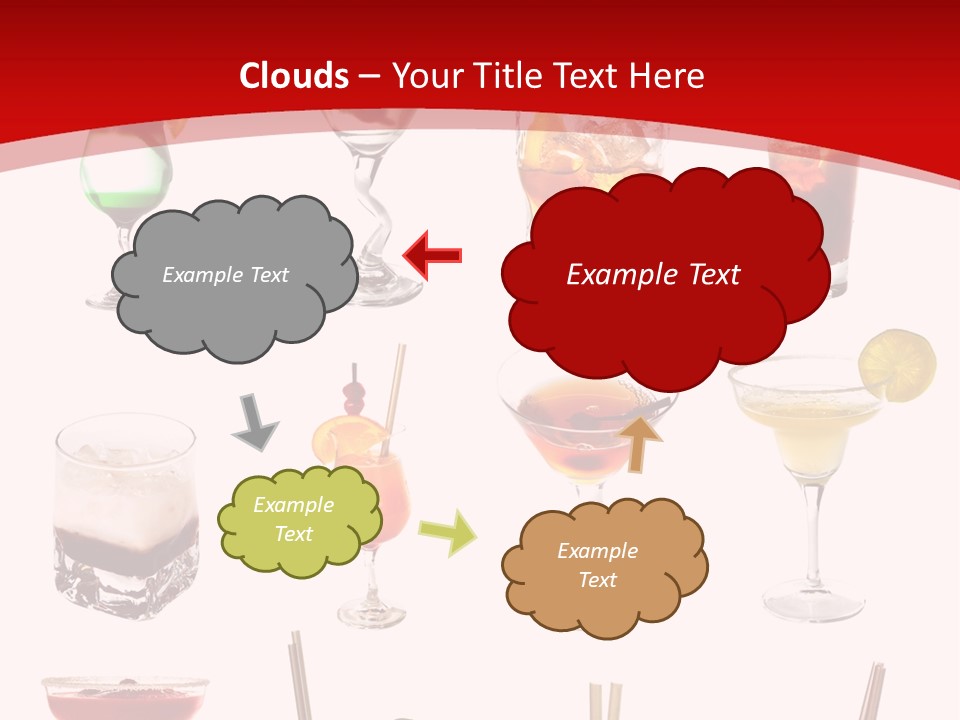 Isolated White Long Island Ice Tea PowerPoint Template