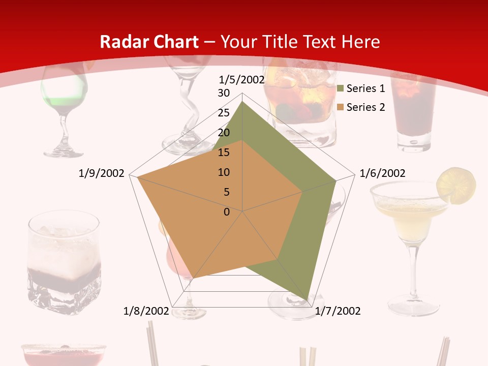 Isolated White Long Island Ice Tea PowerPoint Template