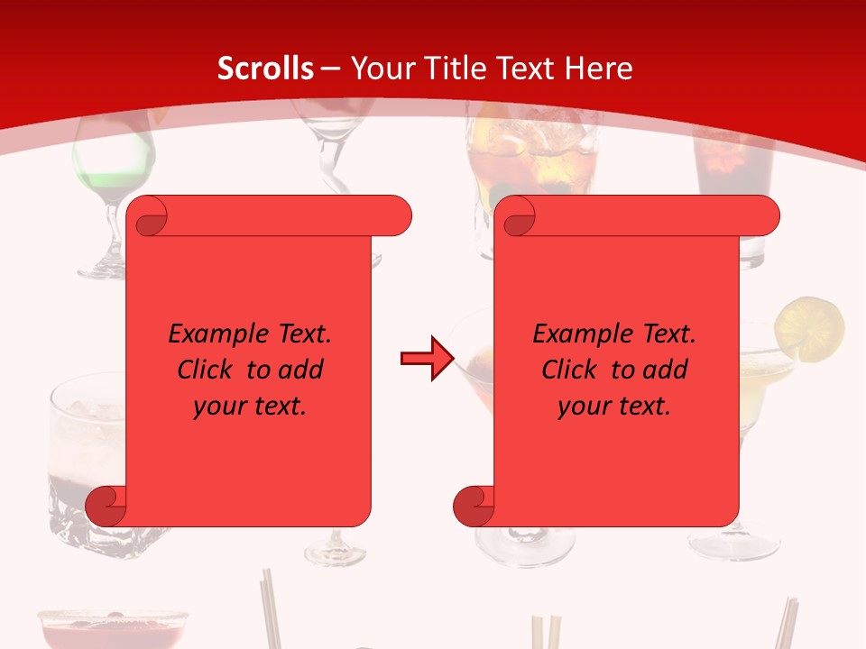 Isolated White Long Island Ice Tea PowerPoint Template