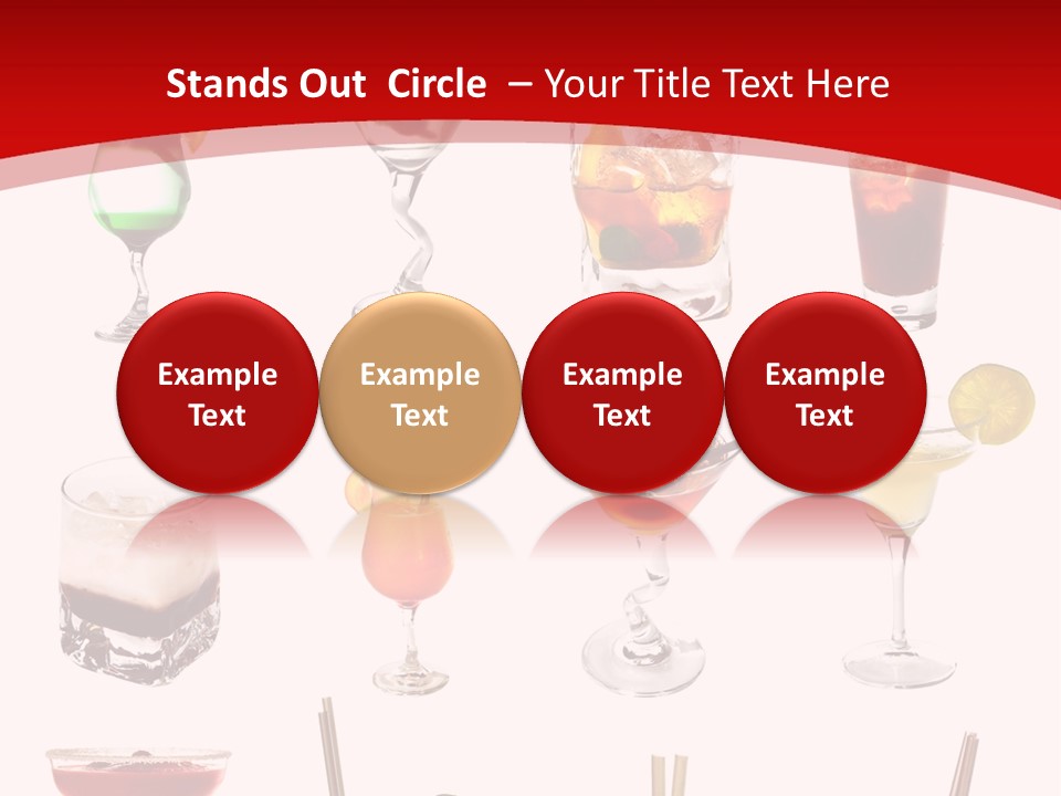 Isolated White Long Island Ice Tea PowerPoint Template