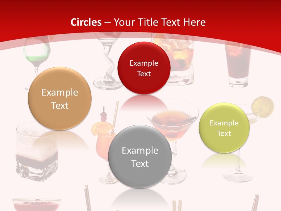 Isolated White Long Island Ice Tea PowerPoint Template