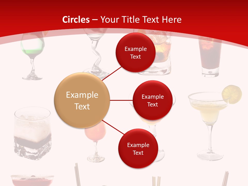 Isolated White Long Island Ice Tea PowerPoint Template