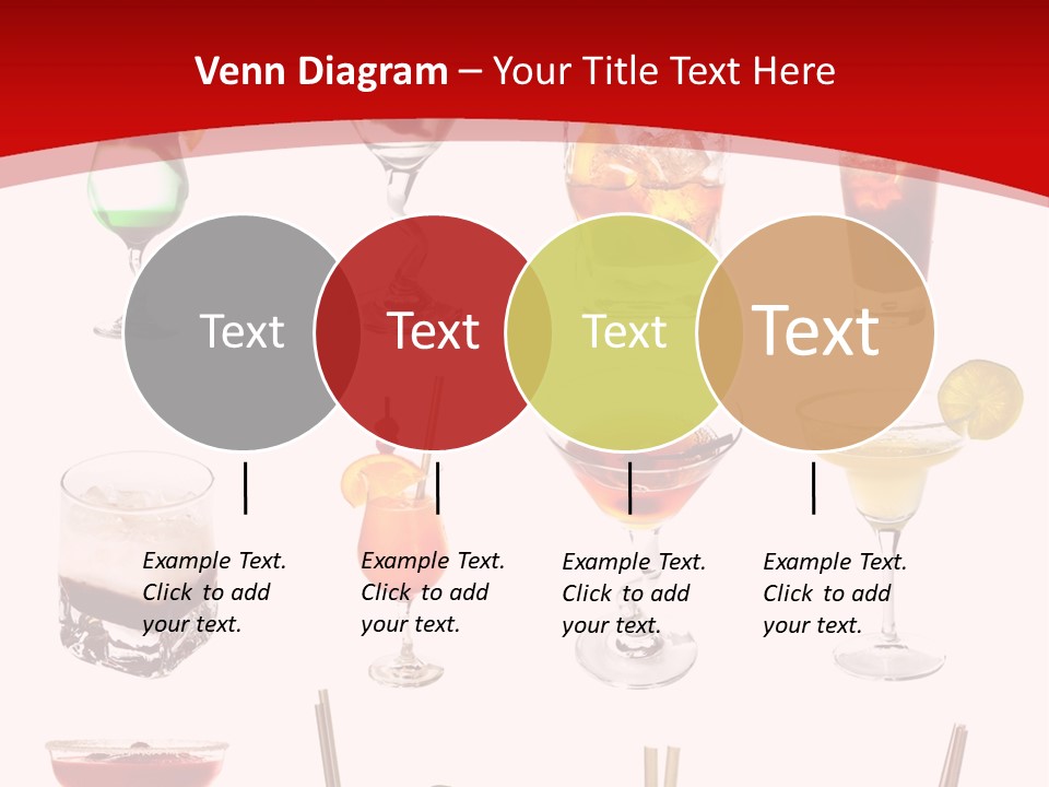 Isolated White Long Island Ice Tea PowerPoint Template