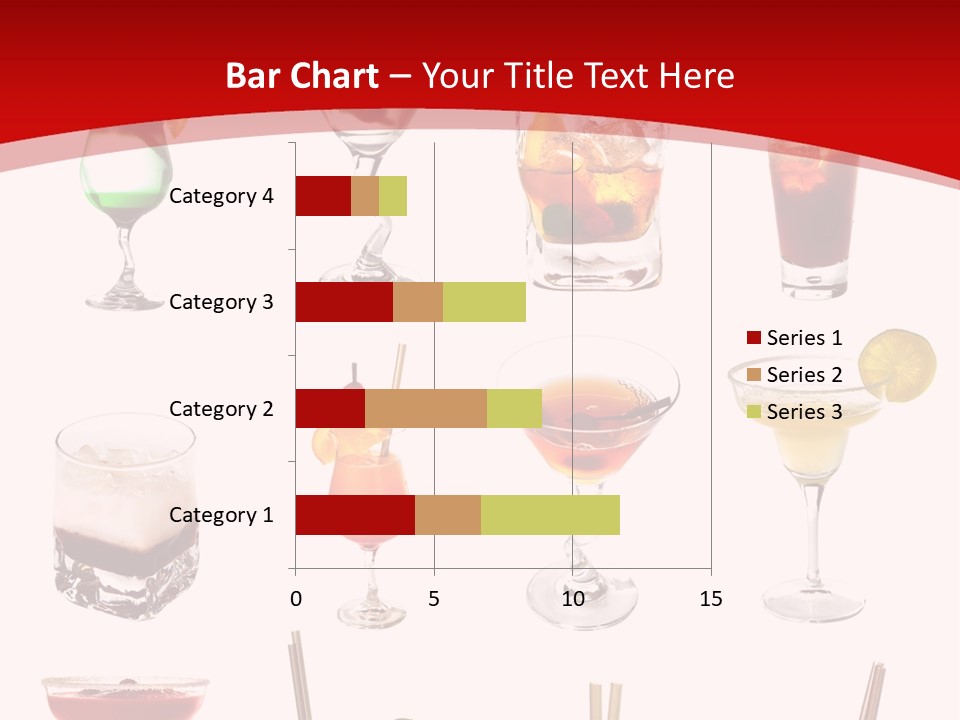 Isolated White Long Island Ice Tea PowerPoint Template