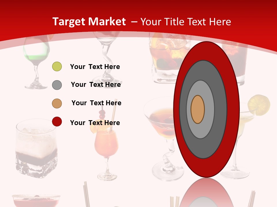 Isolated White Long Island Ice Tea PowerPoint Template