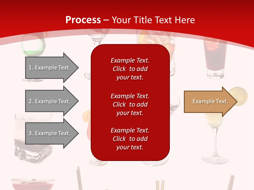 Isolated White Long Island Ice Tea PowerPoint Template