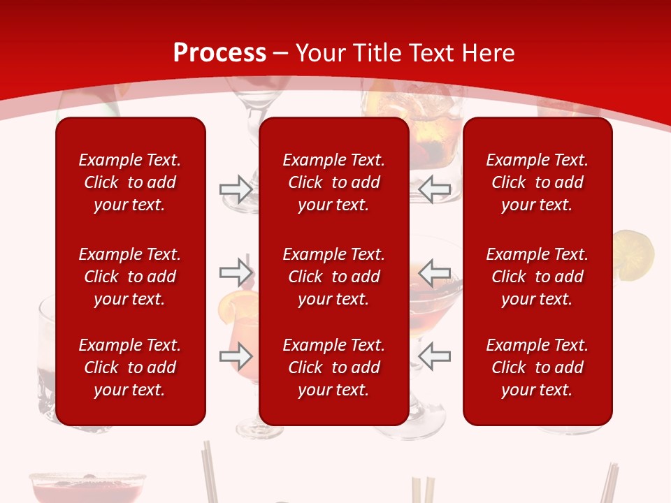 Isolated White Long Island Ice Tea PowerPoint Template