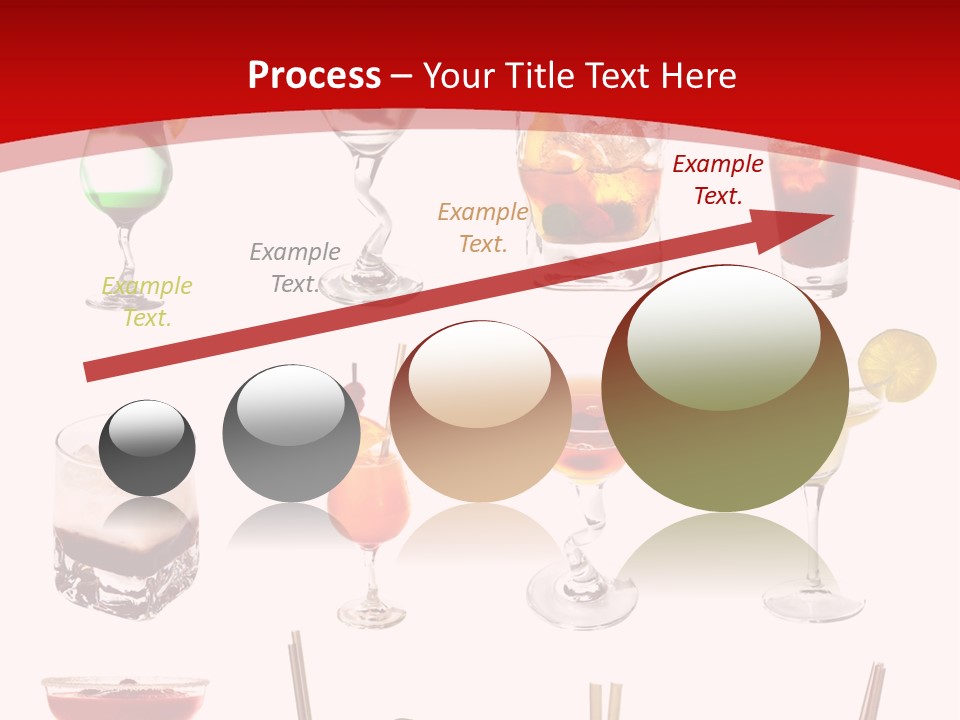 Isolated White Long Island Ice Tea PowerPoint Template