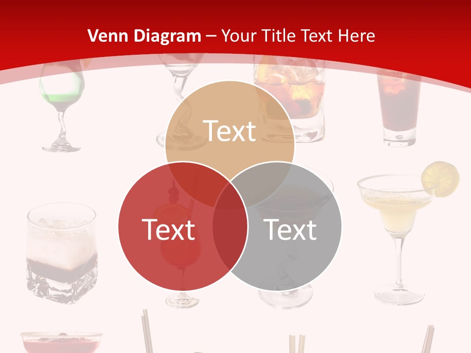 Isolated White Long Island Ice Tea PowerPoint Template