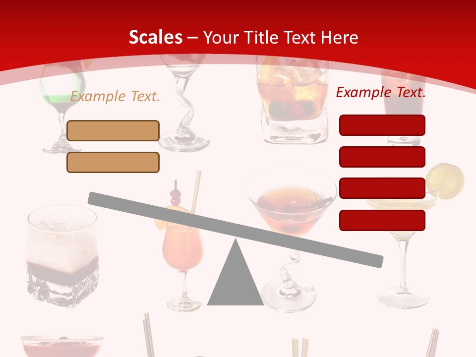 Isolated White Long Island Ice Tea PowerPoint Template