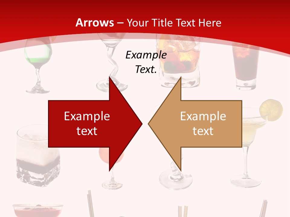 Isolated White Long Island Ice Tea PowerPoint Template