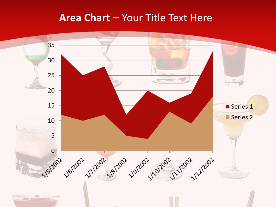 Isolated White Long Island Ice Tea PowerPoint Template