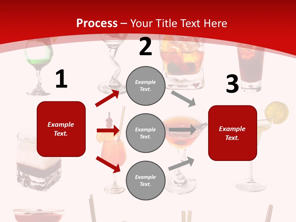 Isolated White Long Island Ice Tea PowerPoint Template