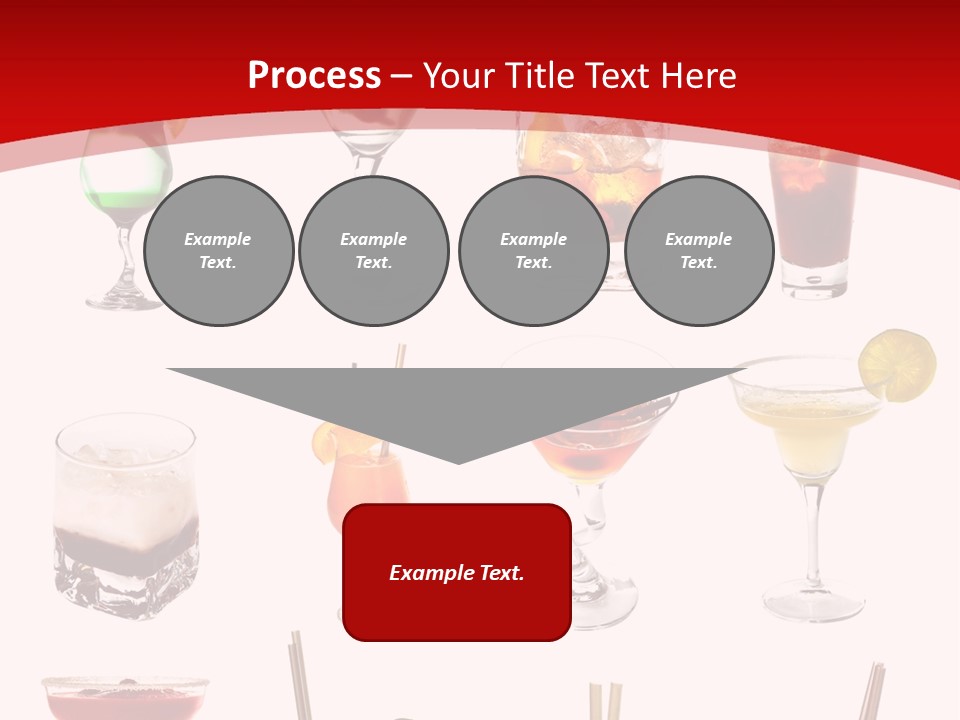 Isolated White Long Island Ice Tea PowerPoint Template