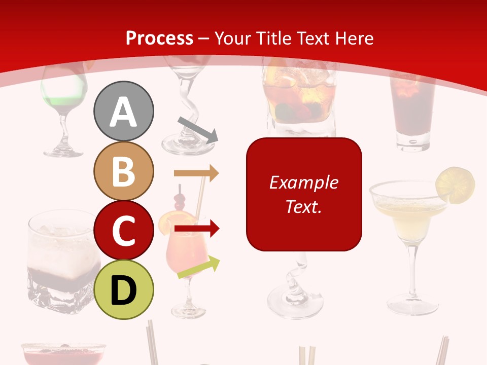 Isolated White Long Island Ice Tea PowerPoint Template