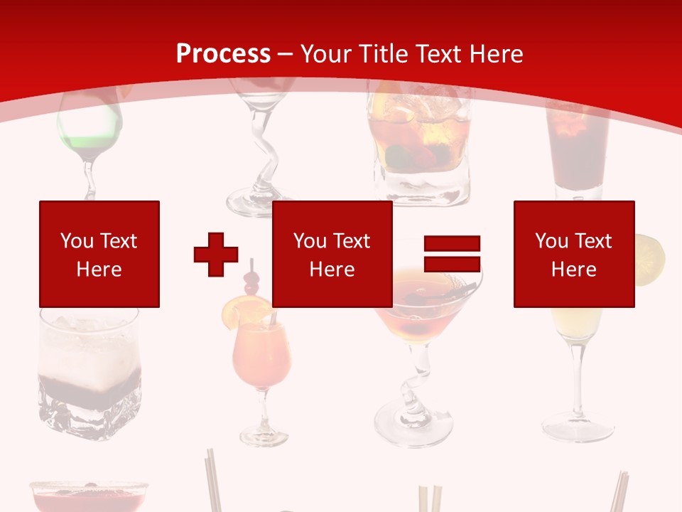 Isolated White Long Island Ice Tea PowerPoint Template