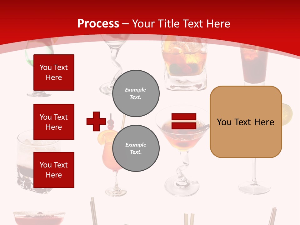 Isolated White Long Island Ice Tea PowerPoint Template