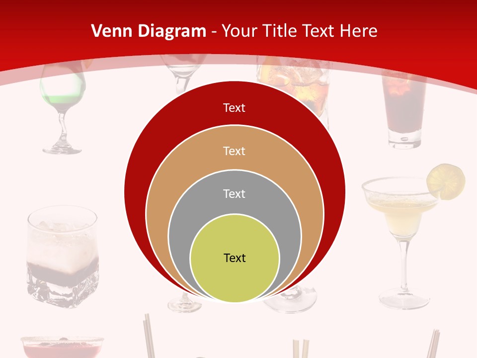 Isolated White Long Island Ice Tea PowerPoint Template