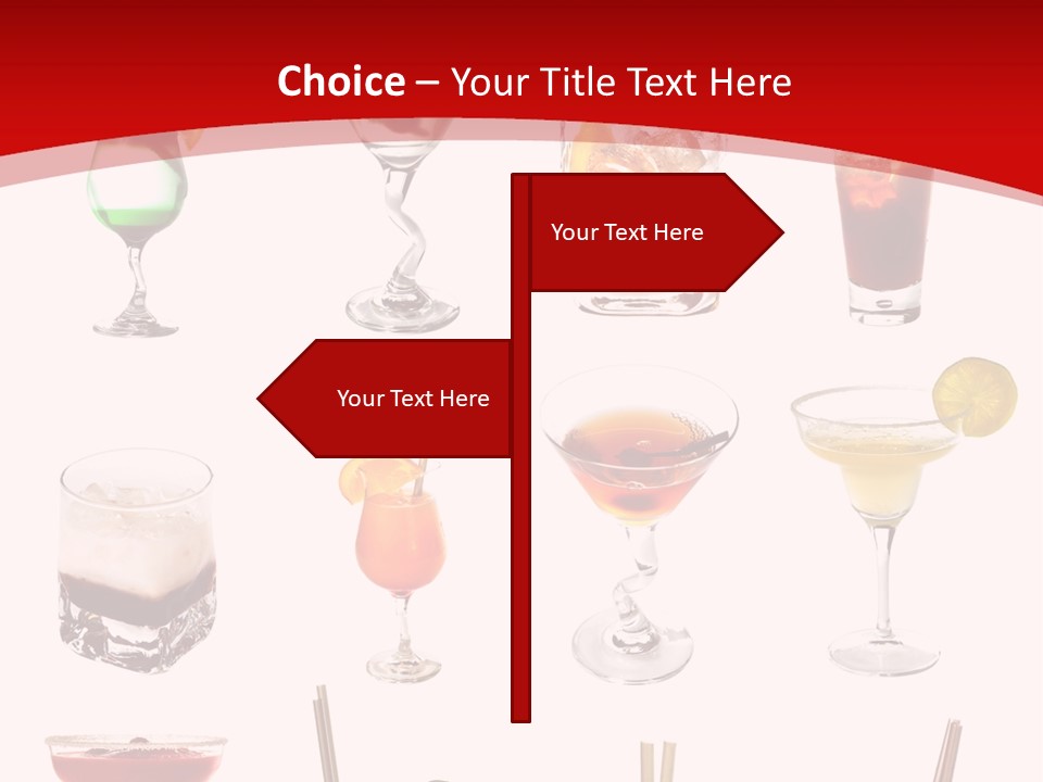 Isolated White Long Island Ice Tea PowerPoint Template