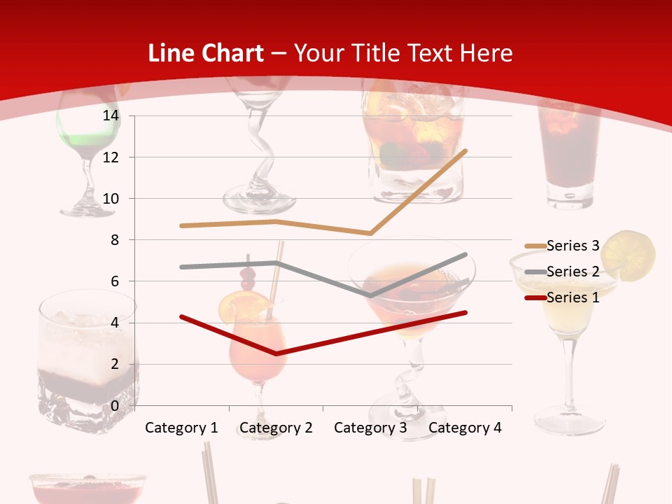 Isolated White Long Island Ice Tea PowerPoint Template