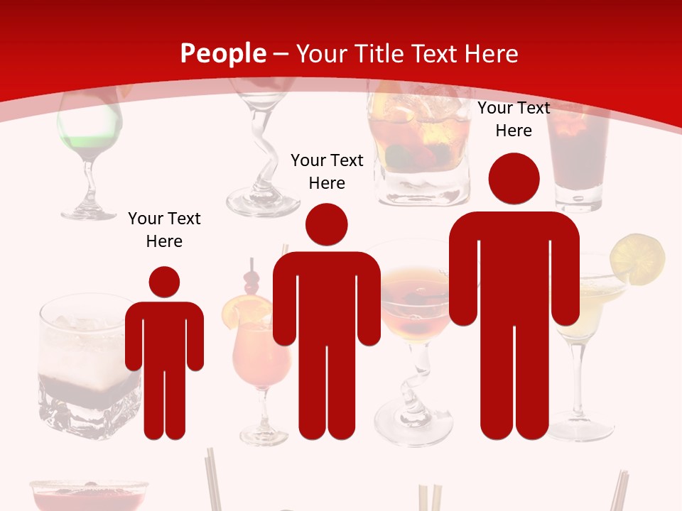 Isolated White Long Island Ice Tea PowerPoint Template