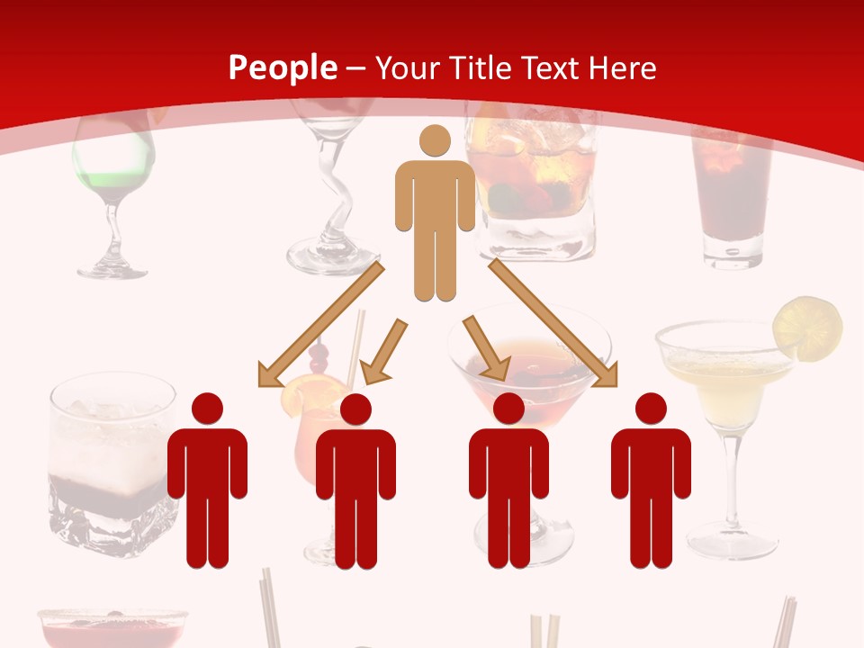 Isolated White Long Island Ice Tea PowerPoint Template