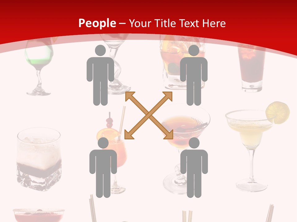 Isolated White Long Island Ice Tea PowerPoint Template