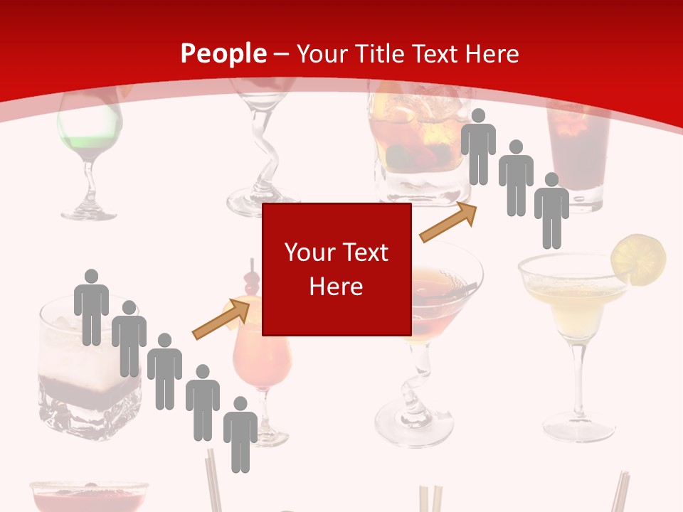 Isolated White Long Island Ice Tea PowerPoint Template