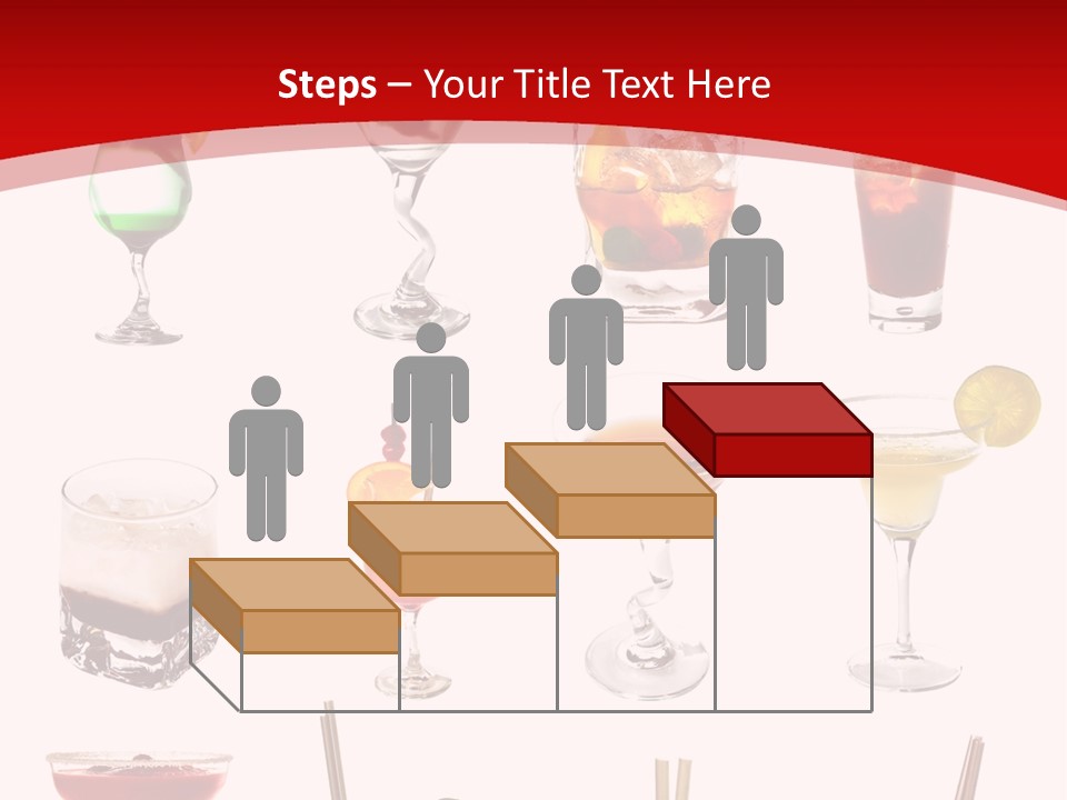 Isolated White Long Island Ice Tea PowerPoint Template