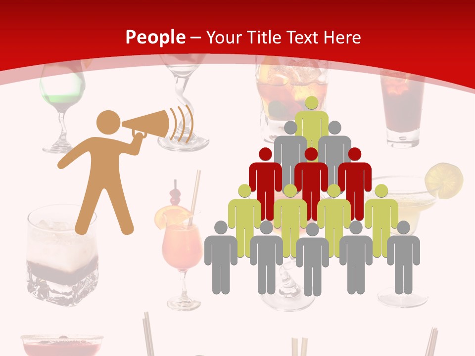 Isolated White Long Island Ice Tea PowerPoint Template