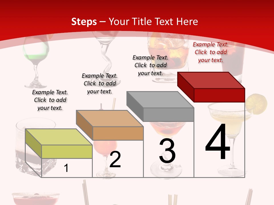 Isolated White Long Island Ice Tea PowerPoint Template