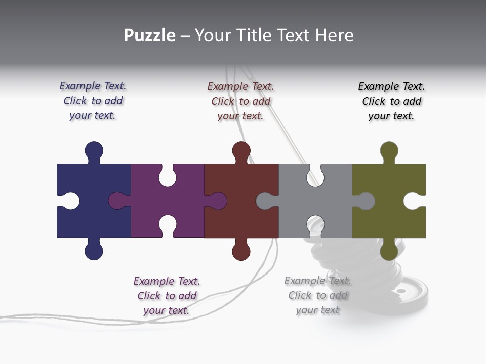 Needle Button Design PowerPoint Template