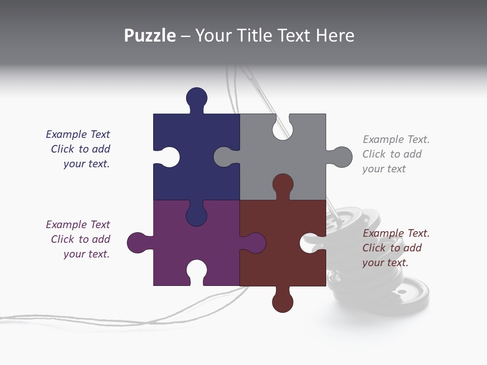 Needle Button Design PowerPoint Template