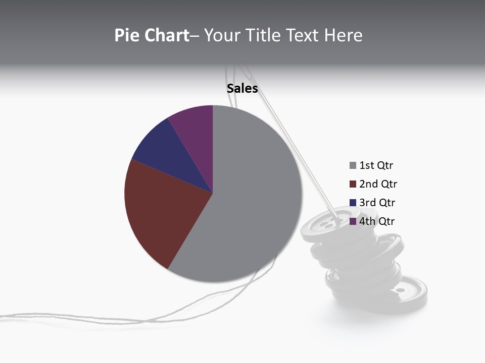 Needle Button Design PowerPoint Template