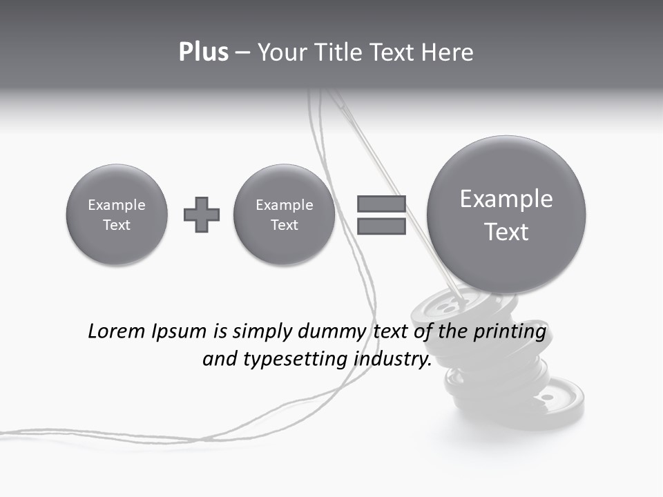 Needle Button Design PowerPoint Template