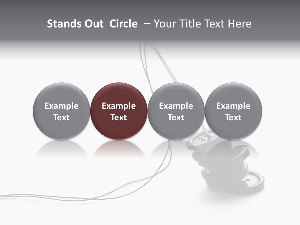 Needle Button Design PowerPoint Template