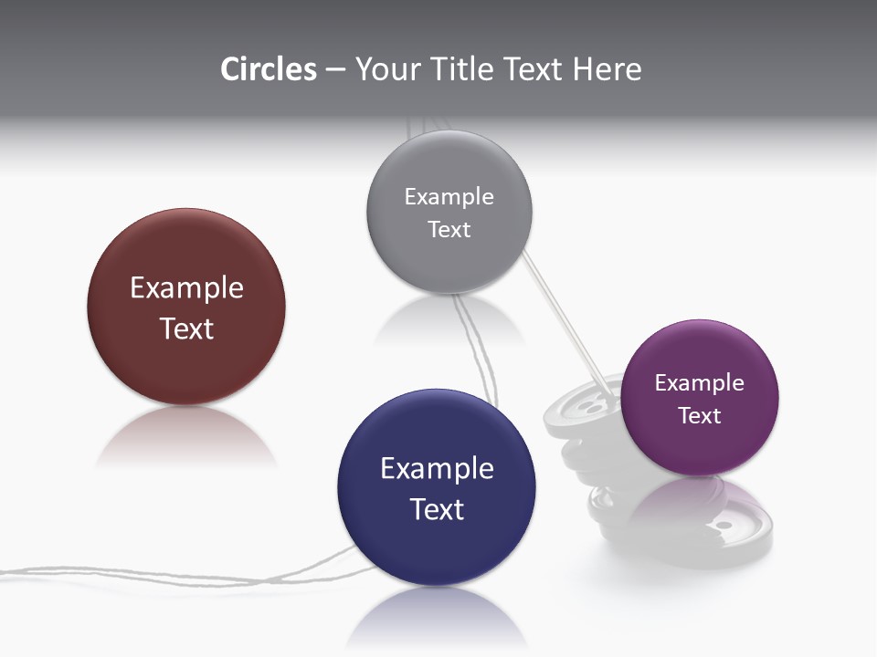 Needle Button Design PowerPoint Template