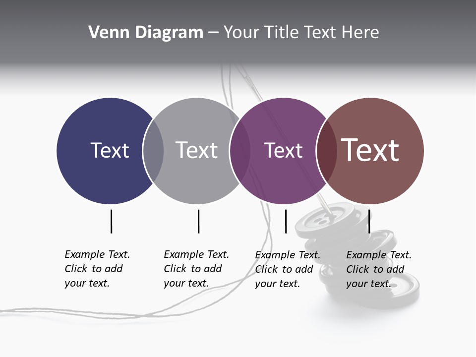 Needle Button Design PowerPoint Template