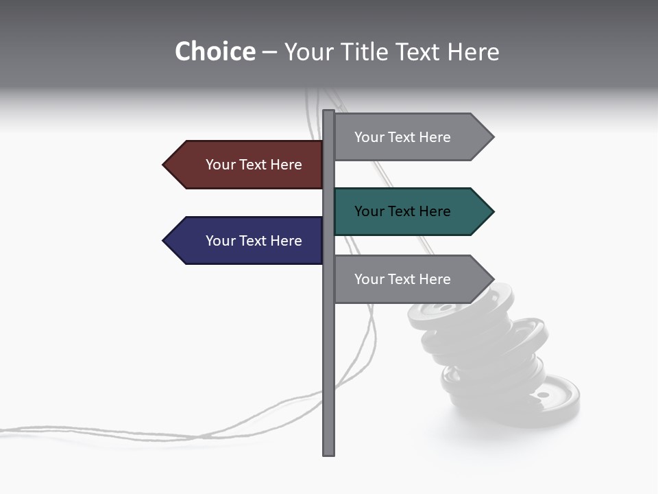 Needle Button Design PowerPoint Template