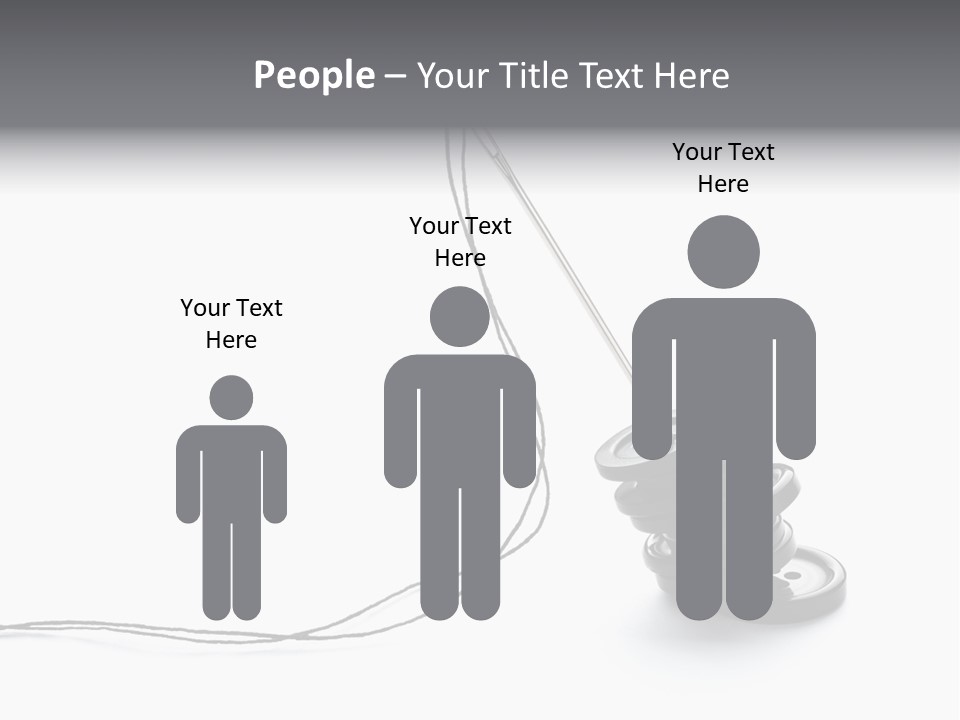 Needle Button Design PowerPoint Template