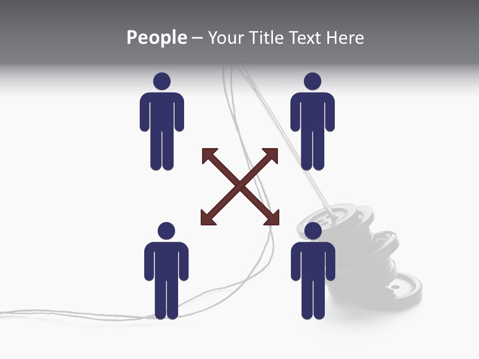 Needle Button Design PowerPoint Template