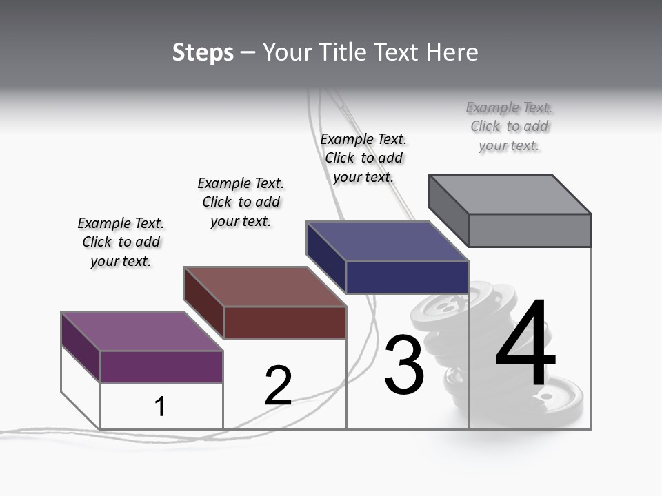Needle Button Design PowerPoint Template