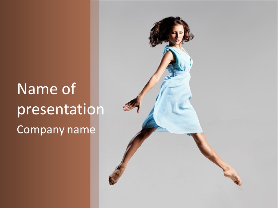 Cheerful Fly Performer PowerPoint Template