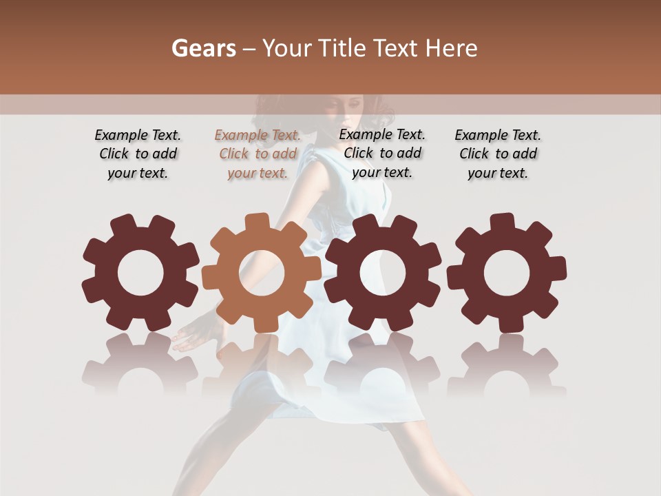 Cheerful Fly Performer PowerPoint Template