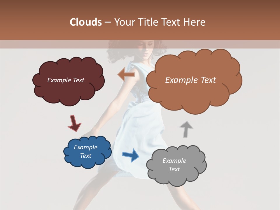 Cheerful Fly Performer PowerPoint Template