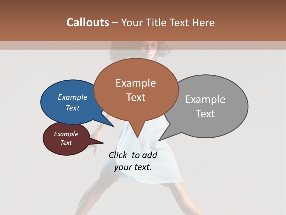 Cheerful Fly Performer PowerPoint Template