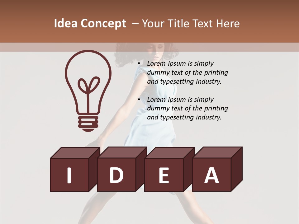 Cheerful Fly Performer PowerPoint Template